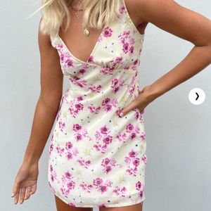 Princess Polly NELLIE MINI DRESS YELLOW FLORAL